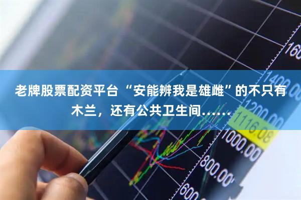 老牌股票配资平台 “安能辨我是雄雌”的不只有木兰，还有公共卫生间……